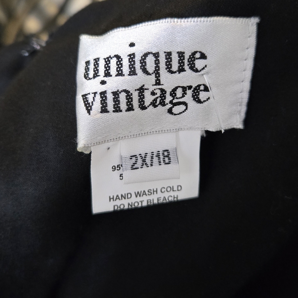 Unique Vintage Black Adjustable Back Dress Women Plus Size 2X/18 - Picture 3 of 7